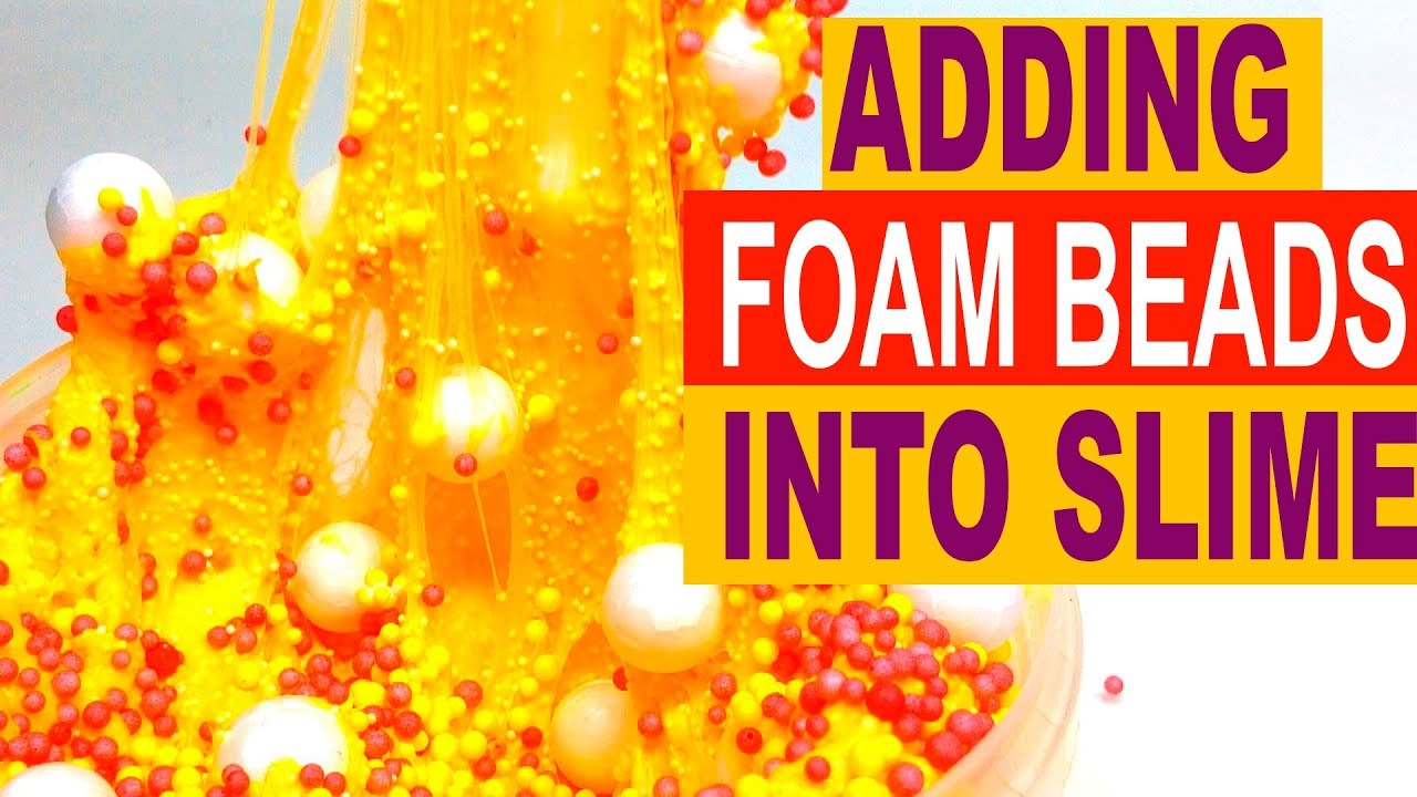 Adding All My Foam Beads Into Slime