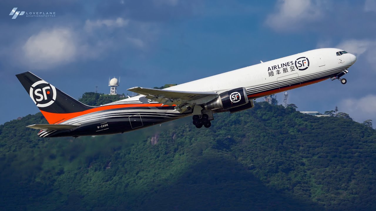 10 MINUTES of GREAT Plane Spotting 16Aircraft at Shenzhen Airport  B747/787/767 and A350/330/320