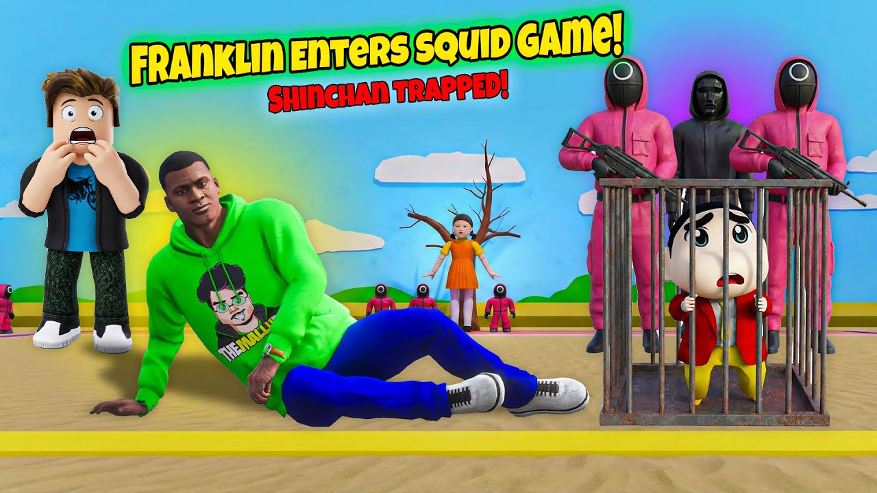 Franklin Enters Squid Game to Save Shinchan! 😳 PART 2 | GTA 5 Malayalam