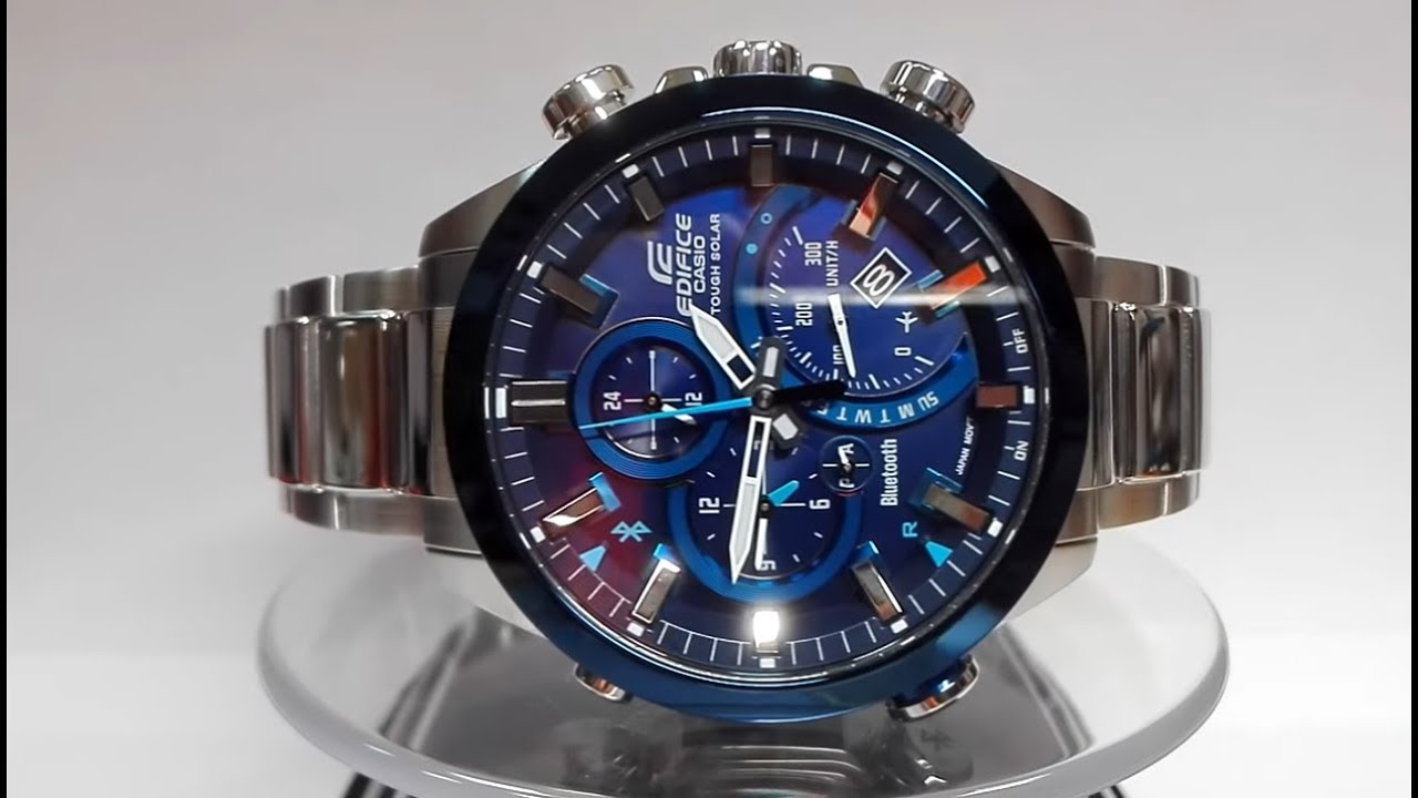Casio Edifice EQB-500DB-2AER Bluetooth Solar watch video 2017