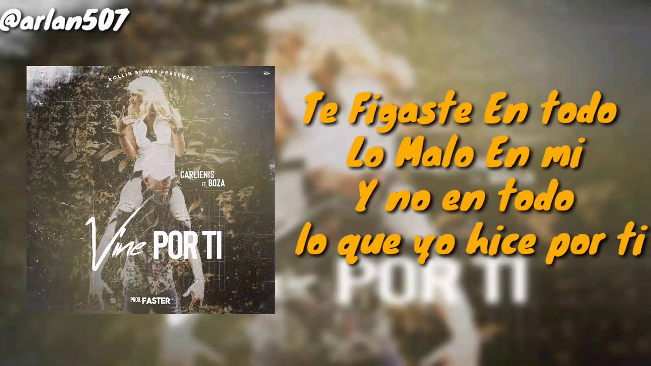 Boza Ft Carlienis - Vine Por Ti (Video Lyrics)