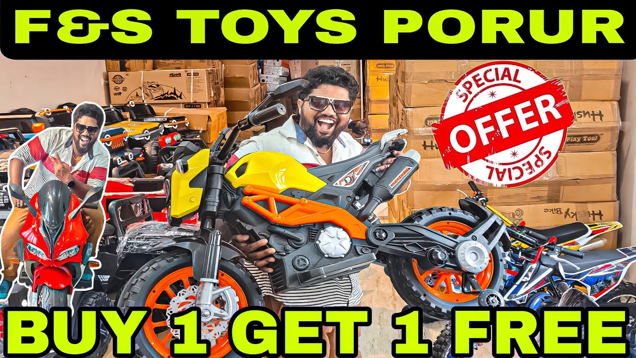 CHEAPEST KIDS CARS & BIKE SALE LOWEST PRICE | F&S TOYS PORUR | BUY 1 GET 1 BIKE FREE | Petta rap