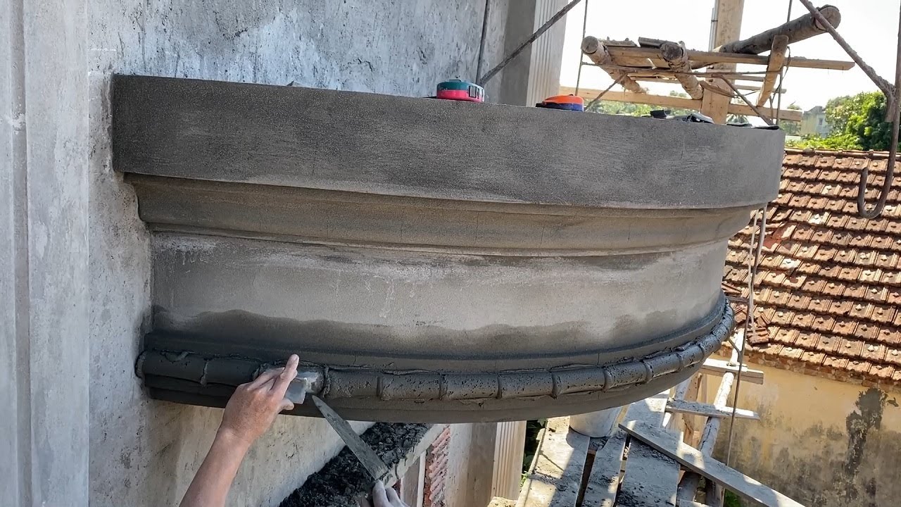 how to rendring sand and cement curved arches window