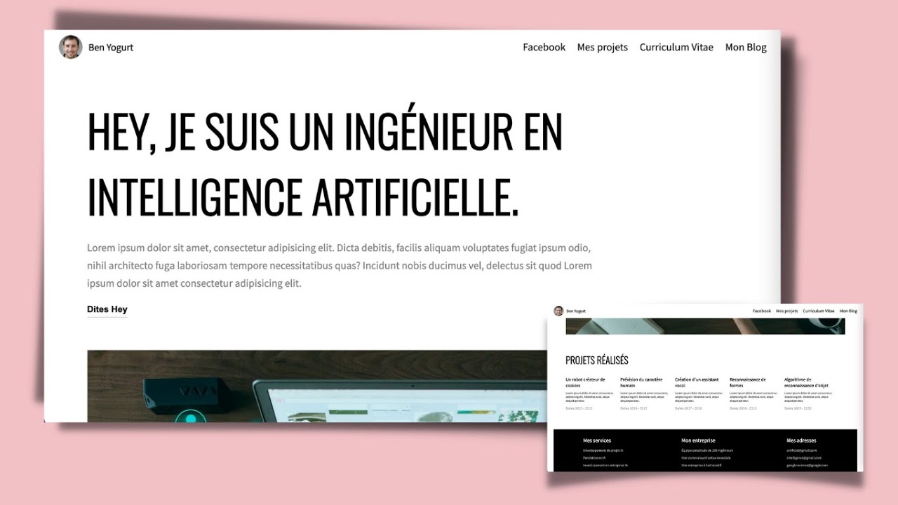 Comment créer un Portfolio Moderne en HTML & CSS de A à Z et le mettre en Ligne Facilement ?