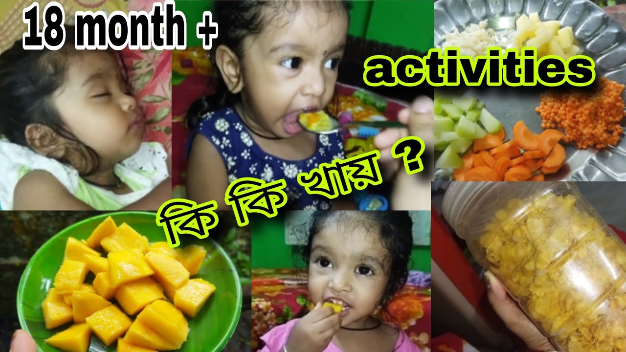 18 Months Baby Daily Routine l Diet Chart l What she eat in a day l 18 month baby activities