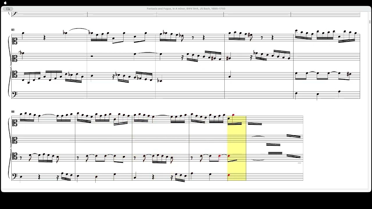 Fantasia and Fugue in A minor, BWV 944