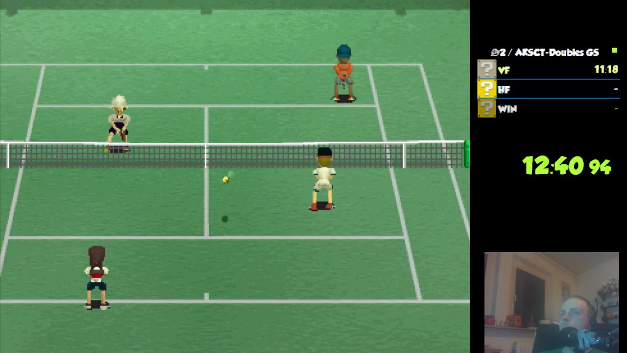 AK's Smash Court Tennis - One Grand Slam (Double) Speedrun