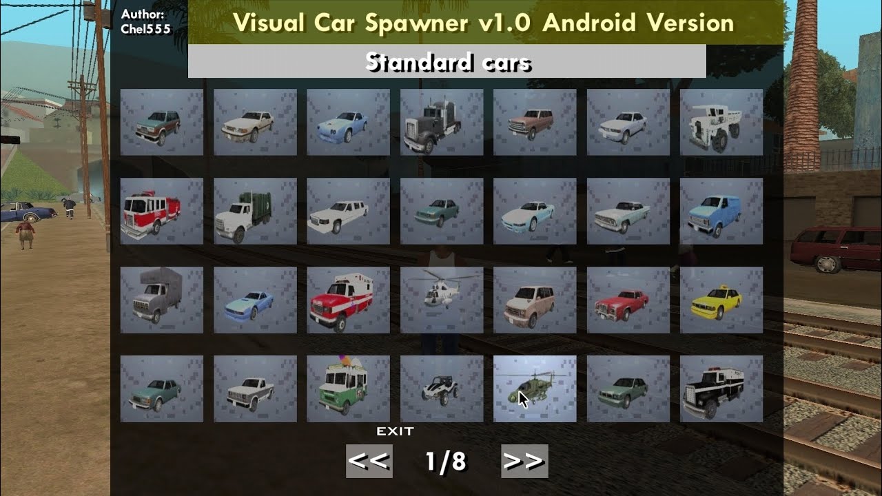 VISUAL CAR SPAWNER for GTA SAN ANDREAS ANDROID