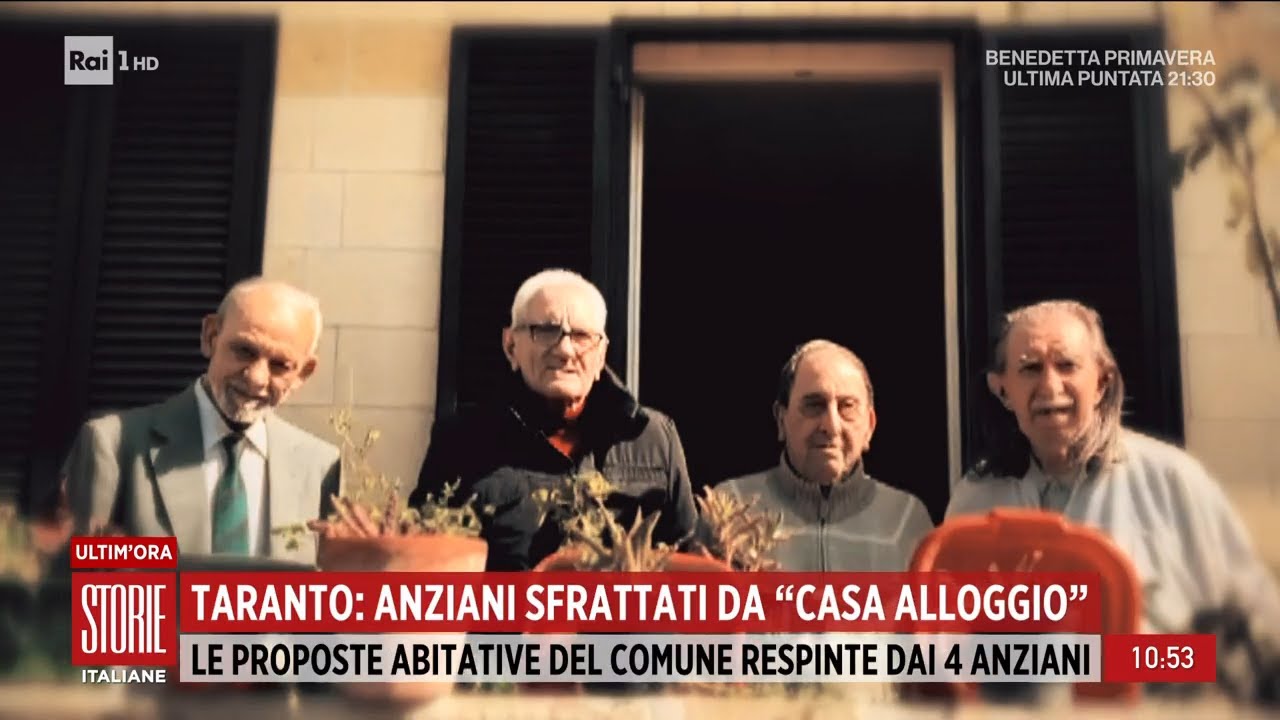 Anziani sfrattati da casa alloggio - Storie Italiane 31/03/2023