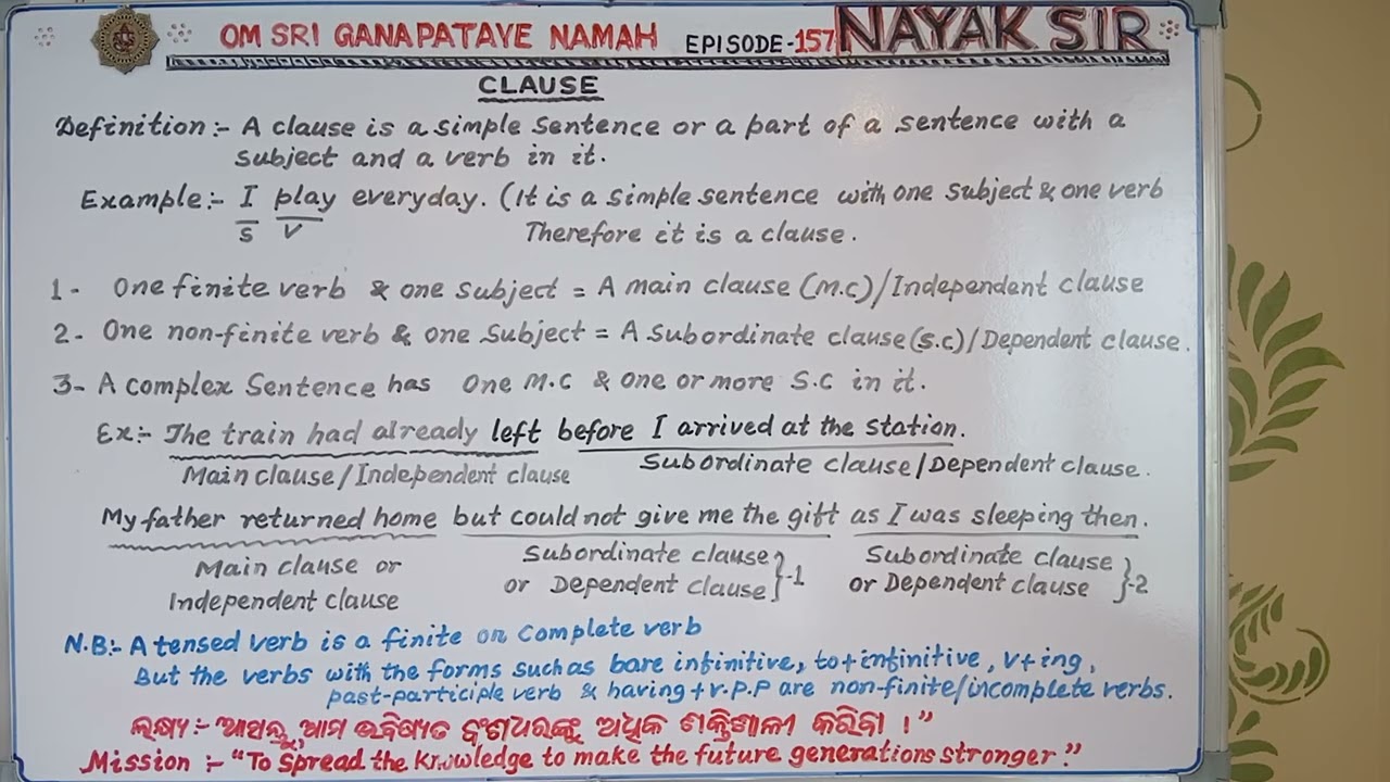 CLAUSE, Its Definition & Analysis 