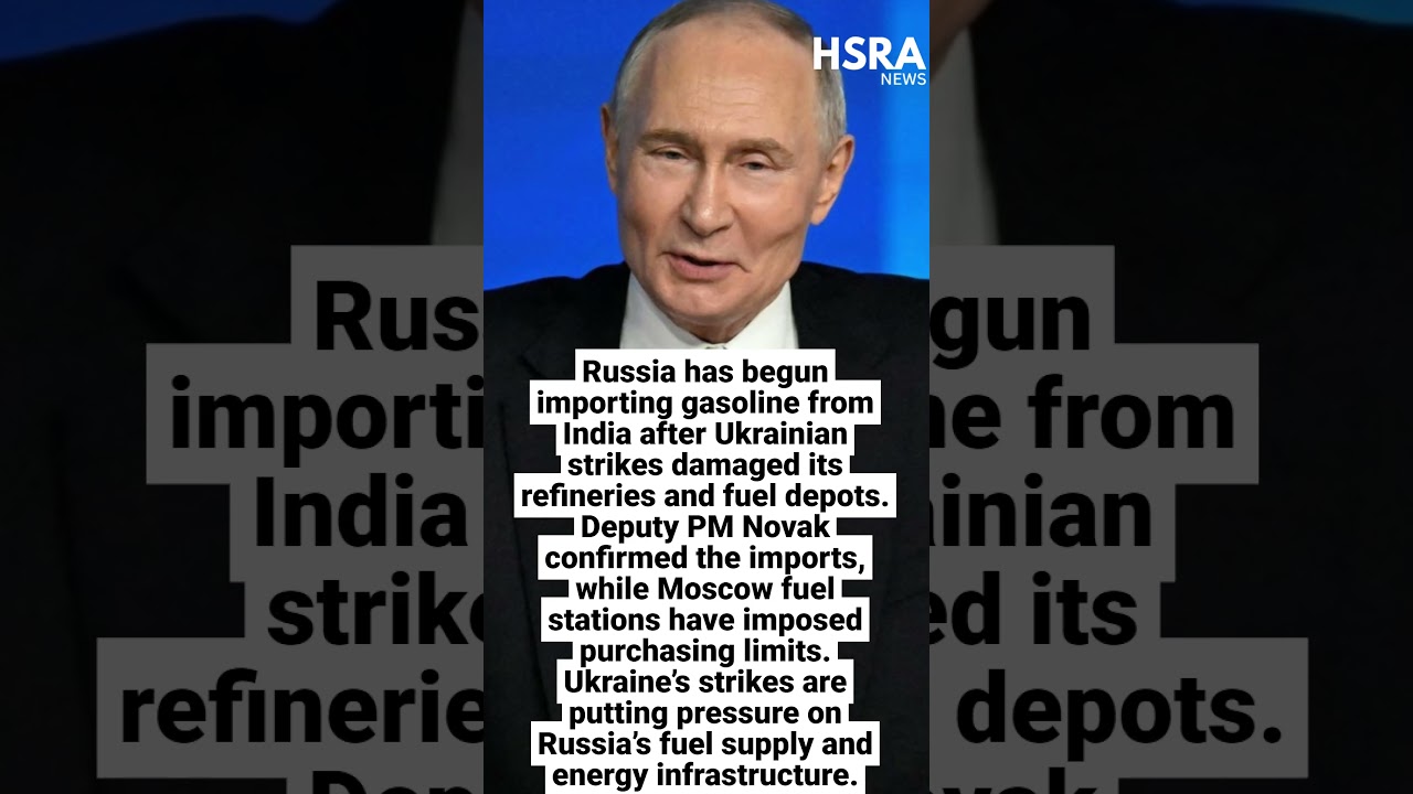 Russia Now Imports Gasoline From India After Ukraine Strikes Refineries #shorts #breakingnews #oil