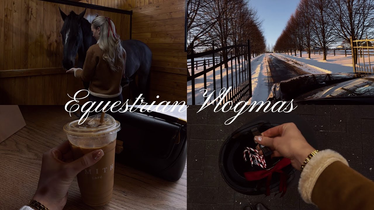 Vlogmas: cozy day at the barn, lesson routine,  dream unboxing, and high protein recipes ~ EP 7 🎄🎀