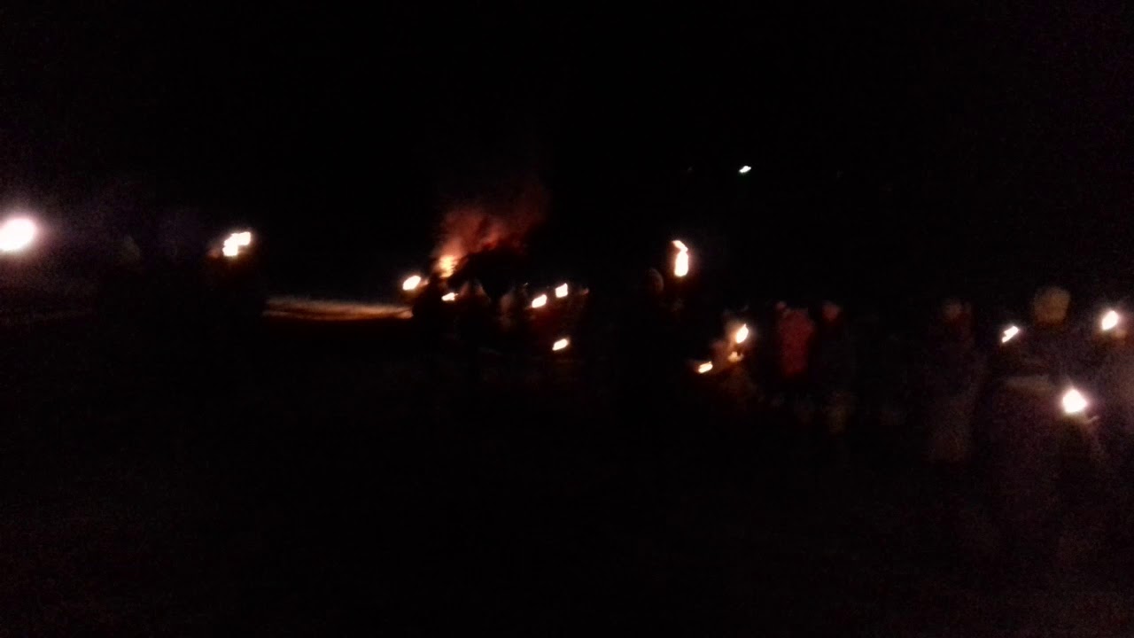 Torch procession at bonfire November 11th 2018 Petham