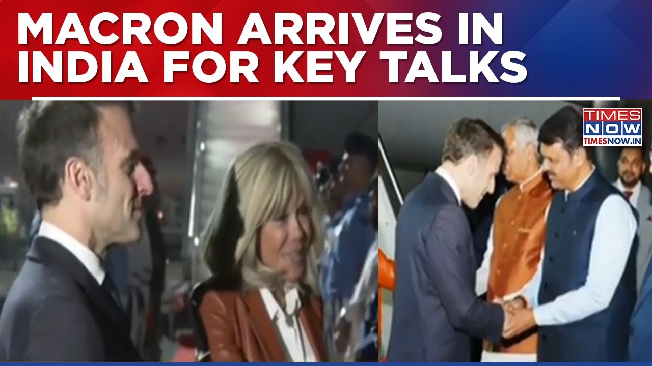 French President Macron Lands In Mumbai; Begins 3-Day India Visit To Boost Defence, Trade, Tech Ties