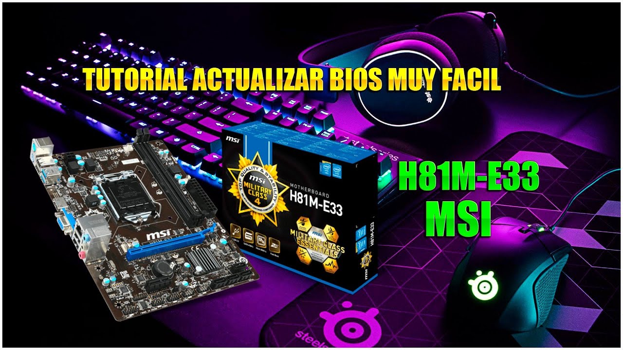 TUTORIAL ACTUALIZAR BIOS  MSI H81M-E33 INTEL I5 4440 MUY FACIL Y RAPIDO 2024