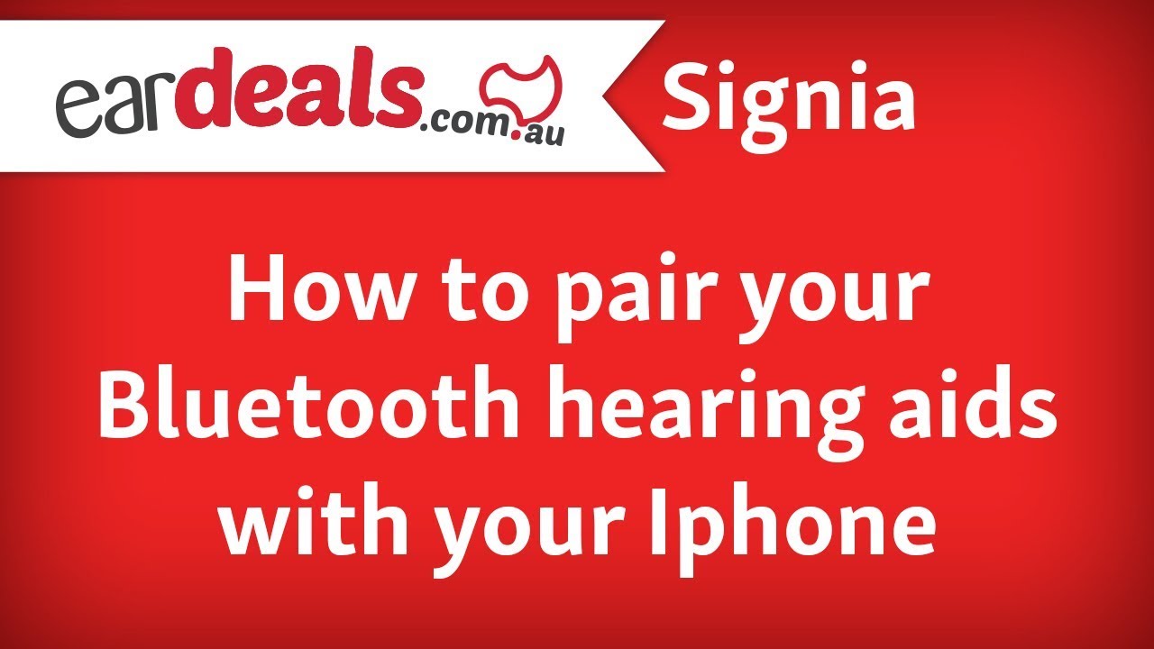Signia: Connecting your Pure 13 BT hearing aids to your iPhone