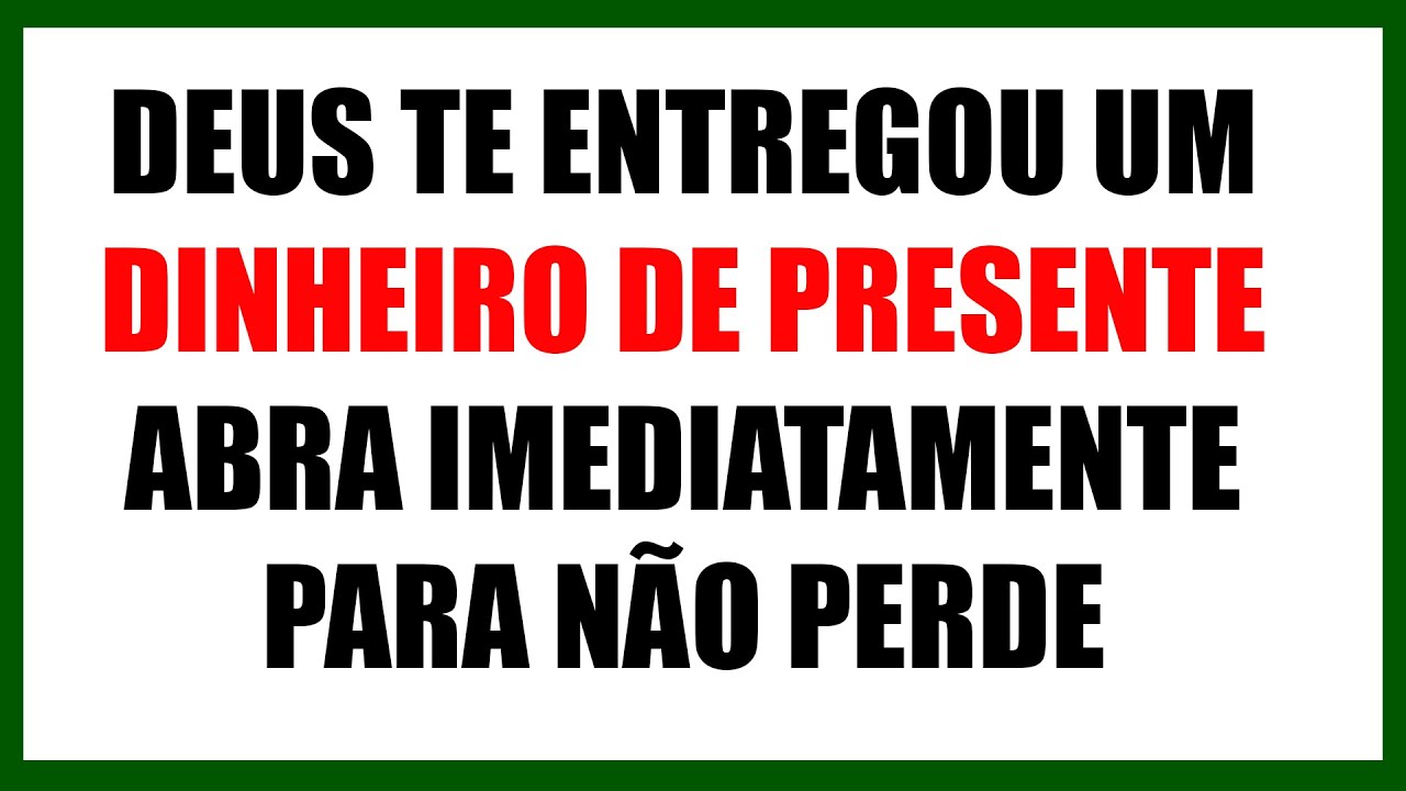 🎁 O CÉU DIZ: AQUI ESTÁ SEU PRESENTE FINANCEIRO! DEUS DIZ: ABRA E TOME POSSE HOJE EM NOME DE JESUS!
