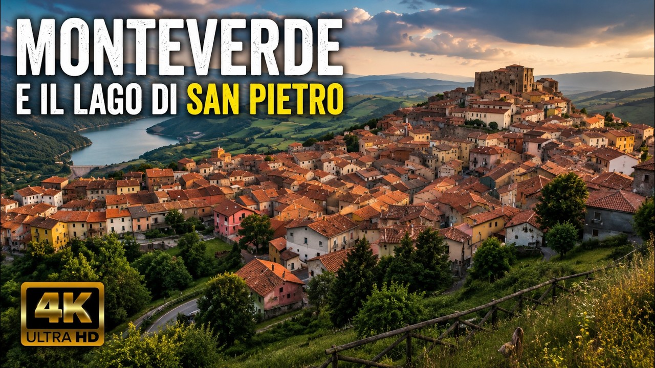 Il borgo di Monteverde ed il lago San Pietro | Irpinia | drone | 4k |