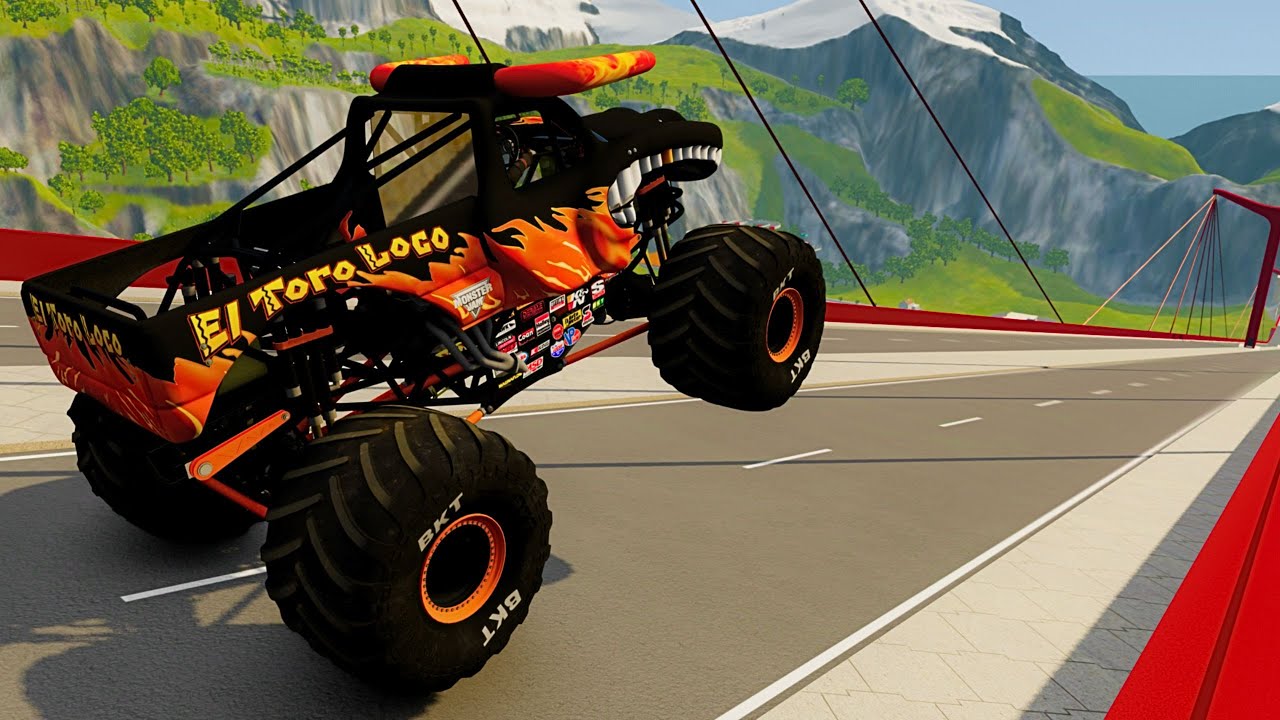 Monster Jam Madness: Insane EL TORO Speed Death Jump Stunt