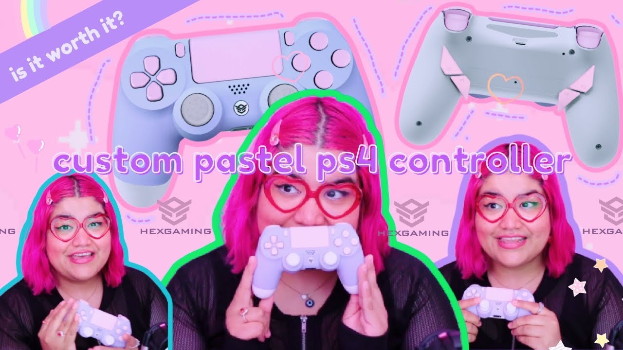 ♡ кастомный ПАСТЕЛЬНЫЙ контроллер PS4 ♡ | 🎀 эстетичный сетап в стиле каваи 🎀 | распаковка и обзор...