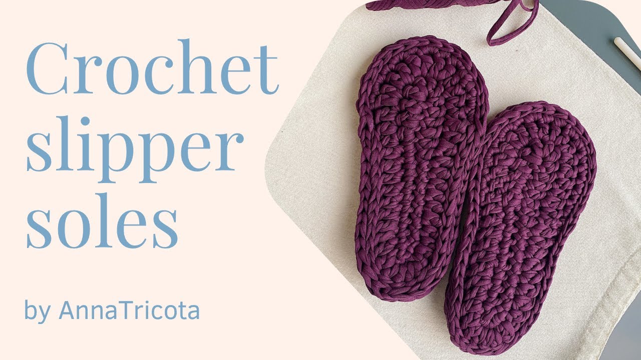 Wow 💥Crochet soles for house slippers for beginners. Description for any size