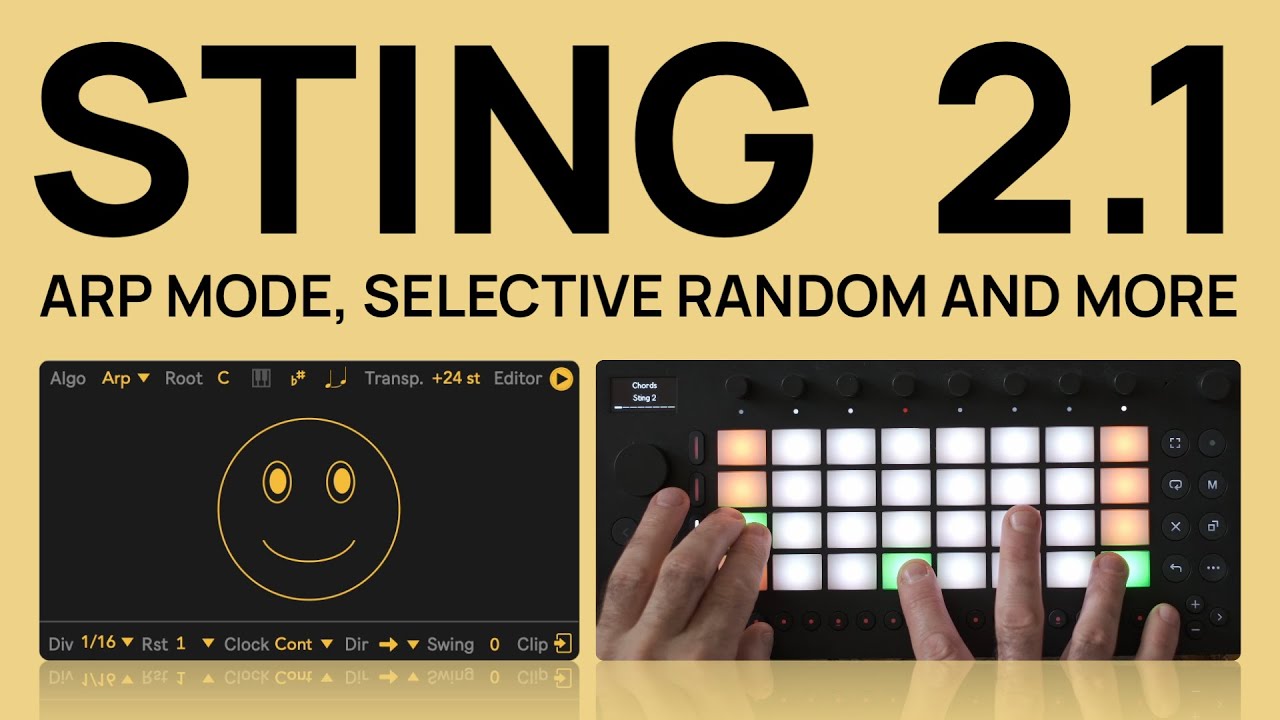 Sting 2.1 Update - New Arpeggiator Mode, Selective Random & More (Ableton Live 12, Push Standalone)