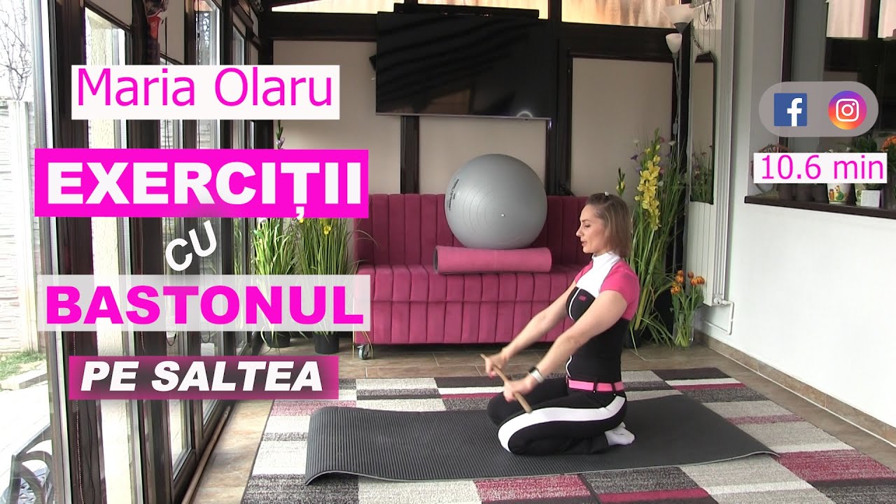 Exerciții cu baston, pe saltea | Stick exercises on the mattress (ex.de dezvoltare fizică generală)