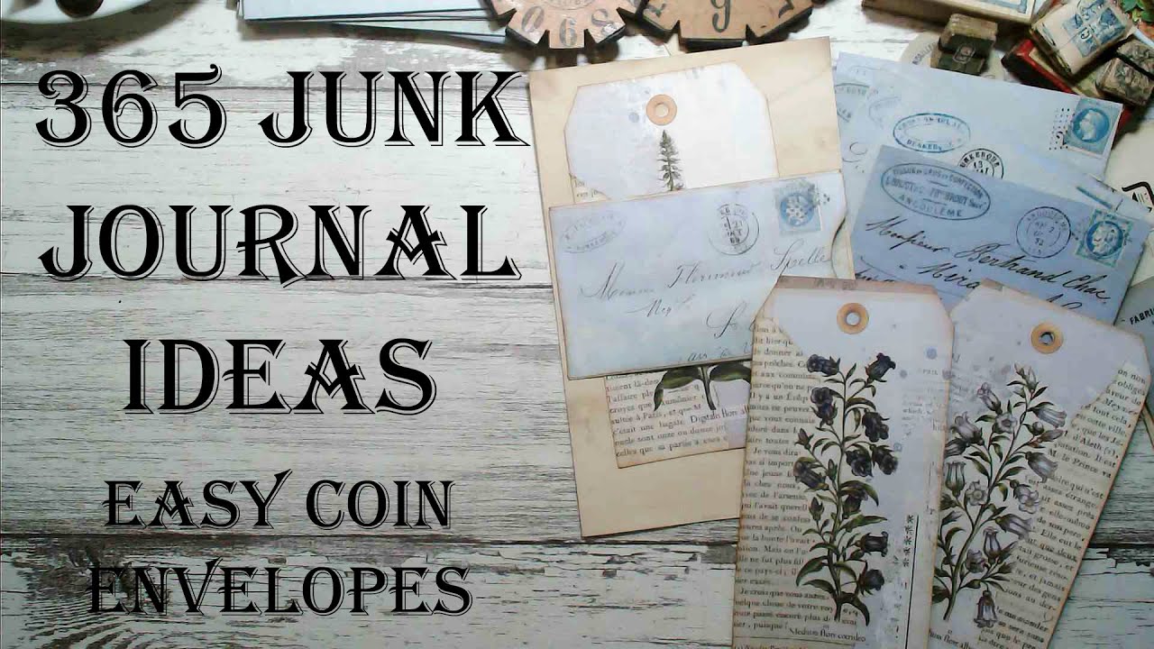 Day 12 of 365 Days of Junk Journal Ideas - Easy No Die Coin Envelopes From Anything Mixed Media Art