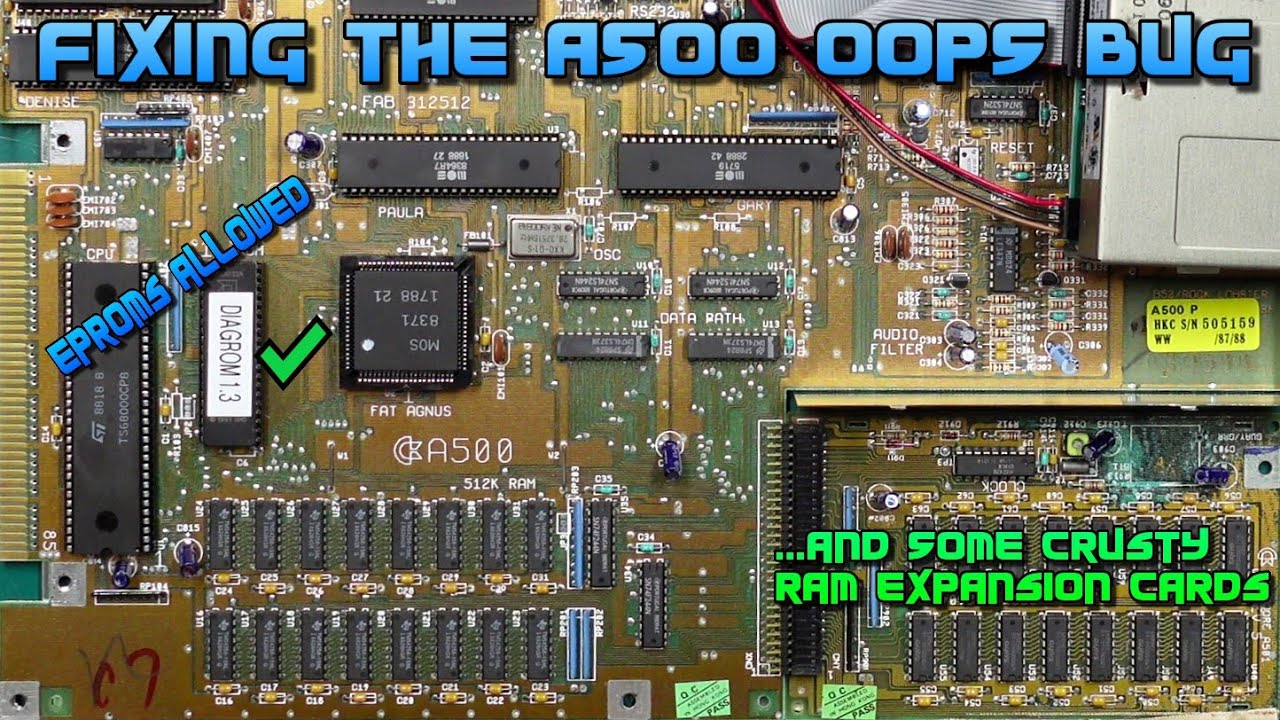 Permanent fix for the Amiga 500 rev.5 OOPS bug, and some corroded RAM expansion cards