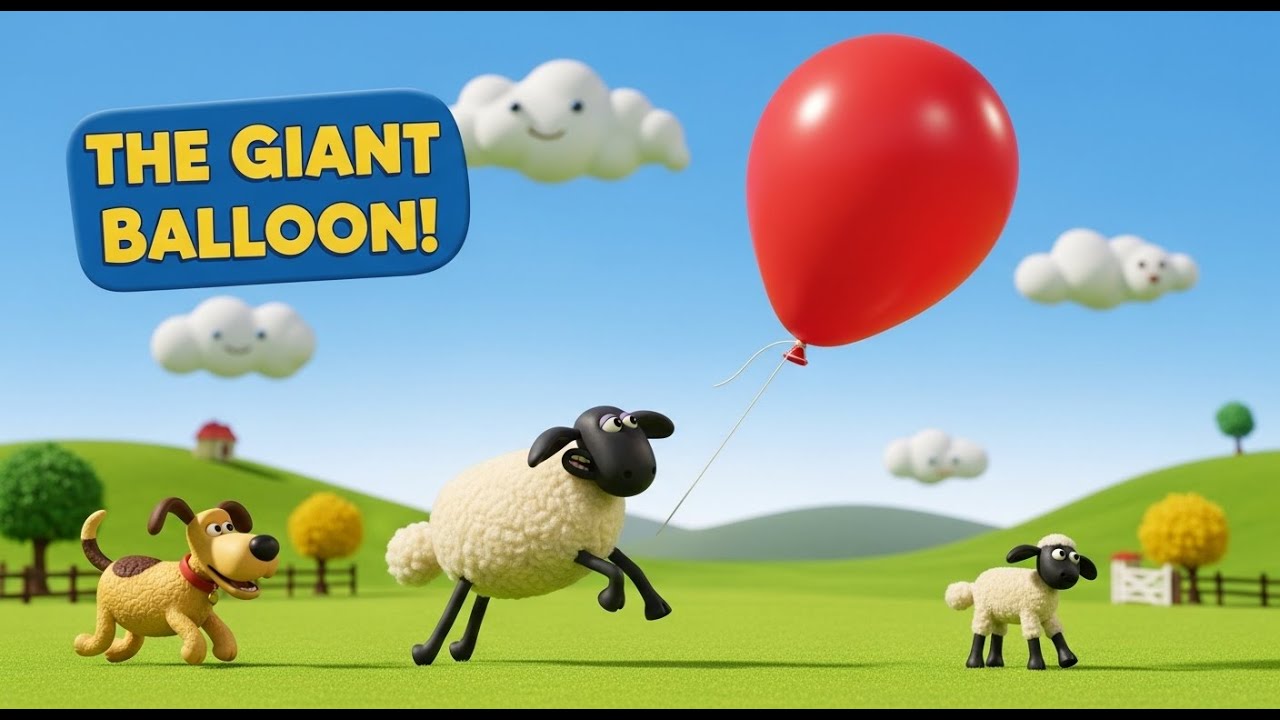The Giant Balloon! 🎈 | Funny Sheep Adventure | Kids Cartoon Storytime in 4K