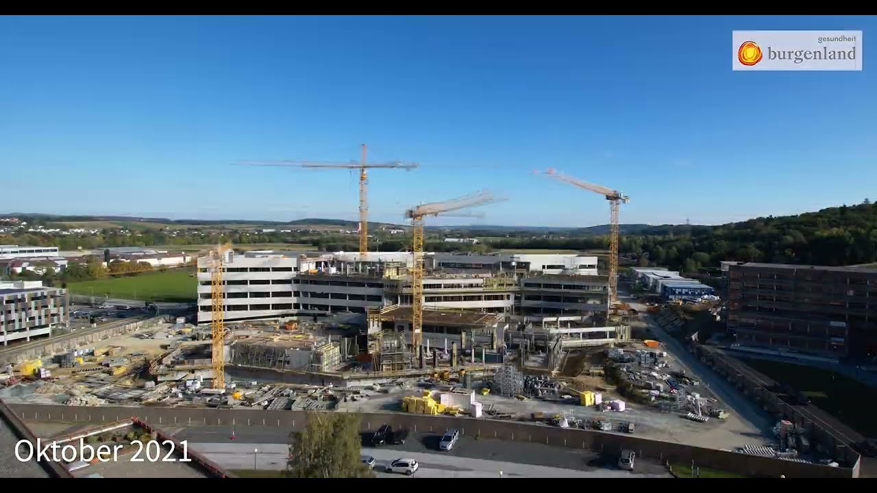 2020 bis 2023: Die Errichtung der Klinik Oberwart in sieben Minuten