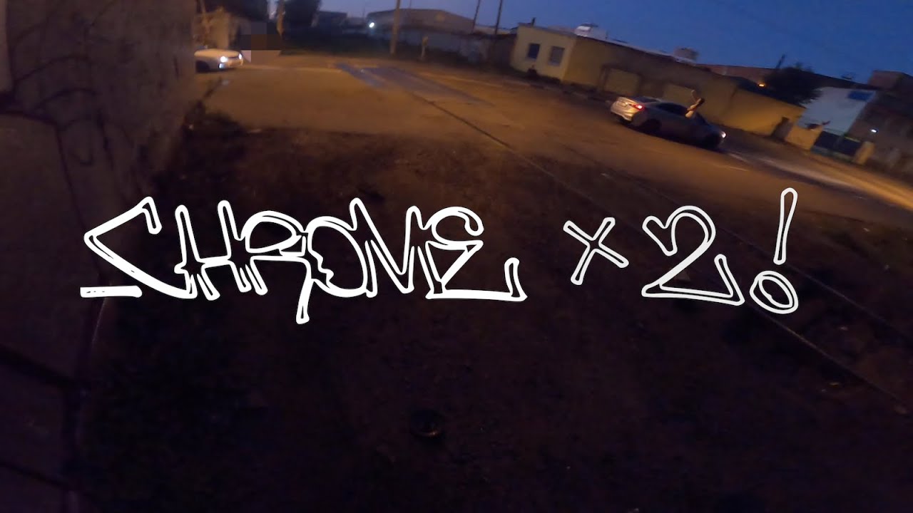 Graffiti. Two chrome pieces