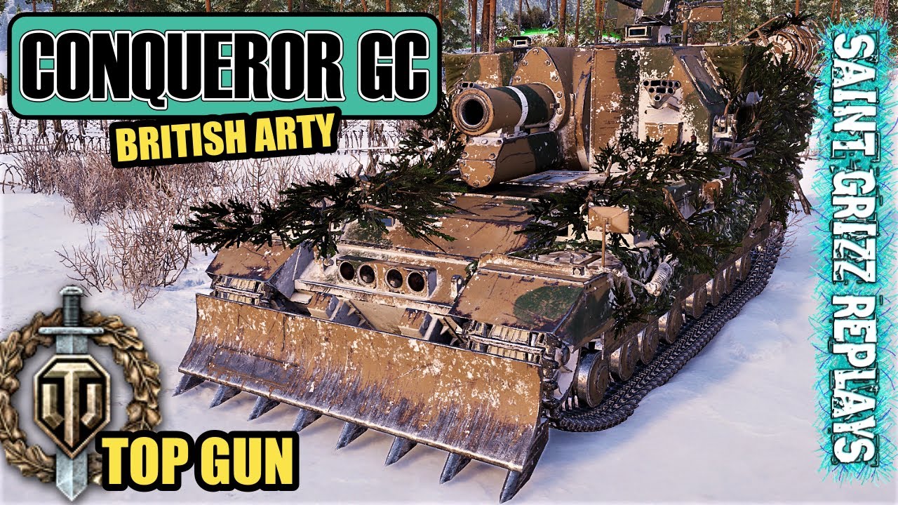 WoT Conqueror GC Gameplay &diams; Skilled Top Gun &diams; SPG Arty Review