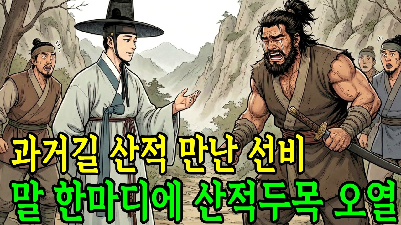 과거 보러 가는 길에 산적 만난 선비, 말 한마디로 도적 두목을 울리다 | 야담 전설 민담 옛날이야기 오디오북