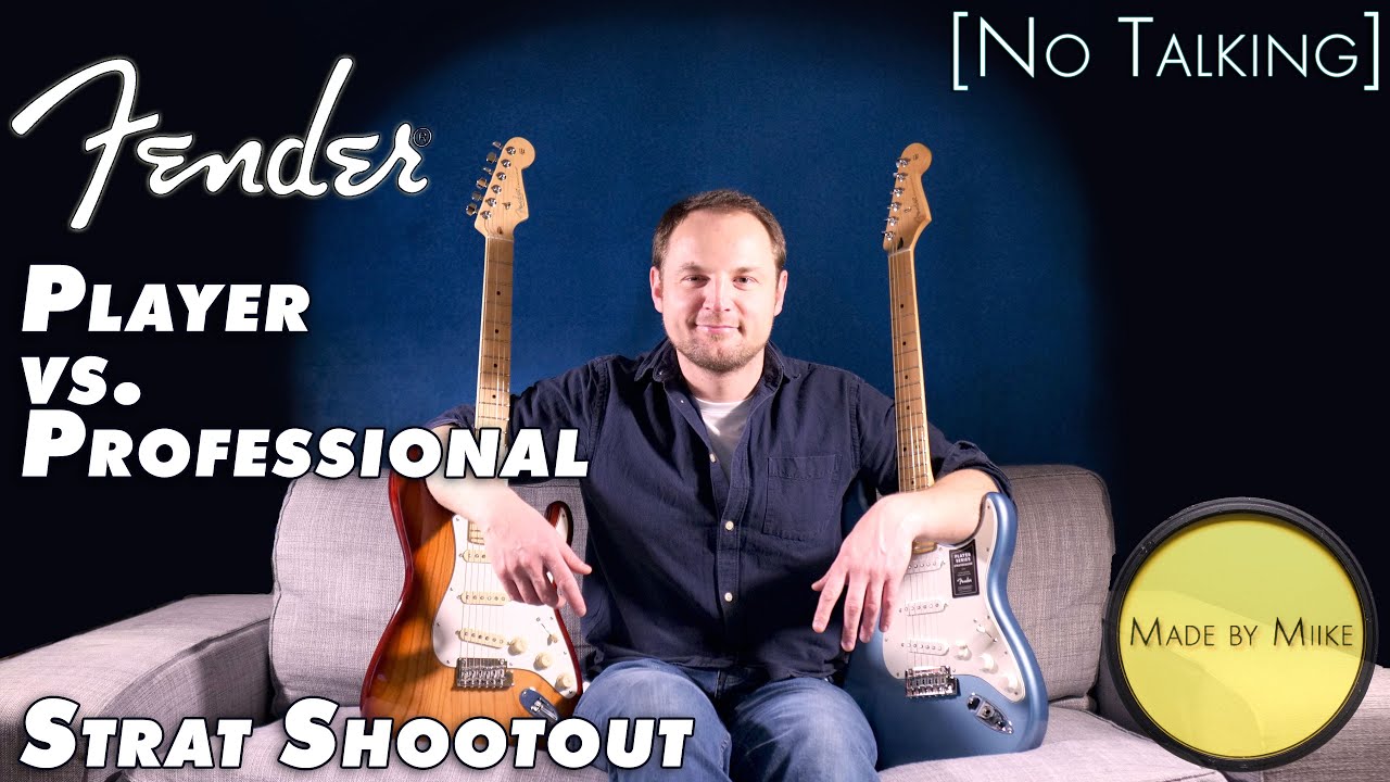 Fender Player Series Strat vs. Fender American Professional Strat [No Talking]