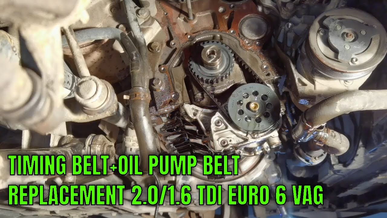 Полная замена ремня ГРМ, ремня масляного насоса и сальников на 2.0/1.6 TDI Euro 6