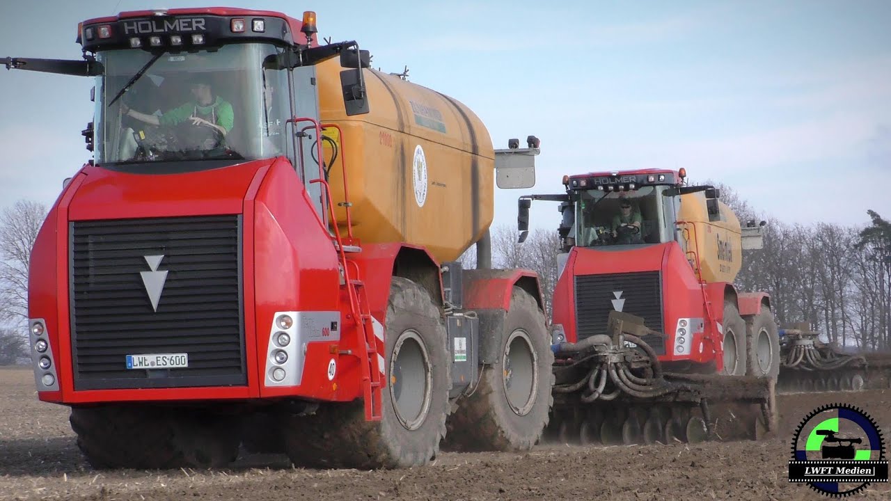 2 Red Manure BULLS  / 2 Holmer Terra Variant 600 mit Zunhammer Aufbau / Case IH 1455 XL / Gülle 2016
