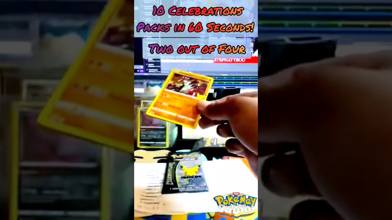 Celebrations ETB Opening! 10 Packs in 60 Seconds! 2/4 Pokemon Leak! 25th Anniversary! PTCG Trending