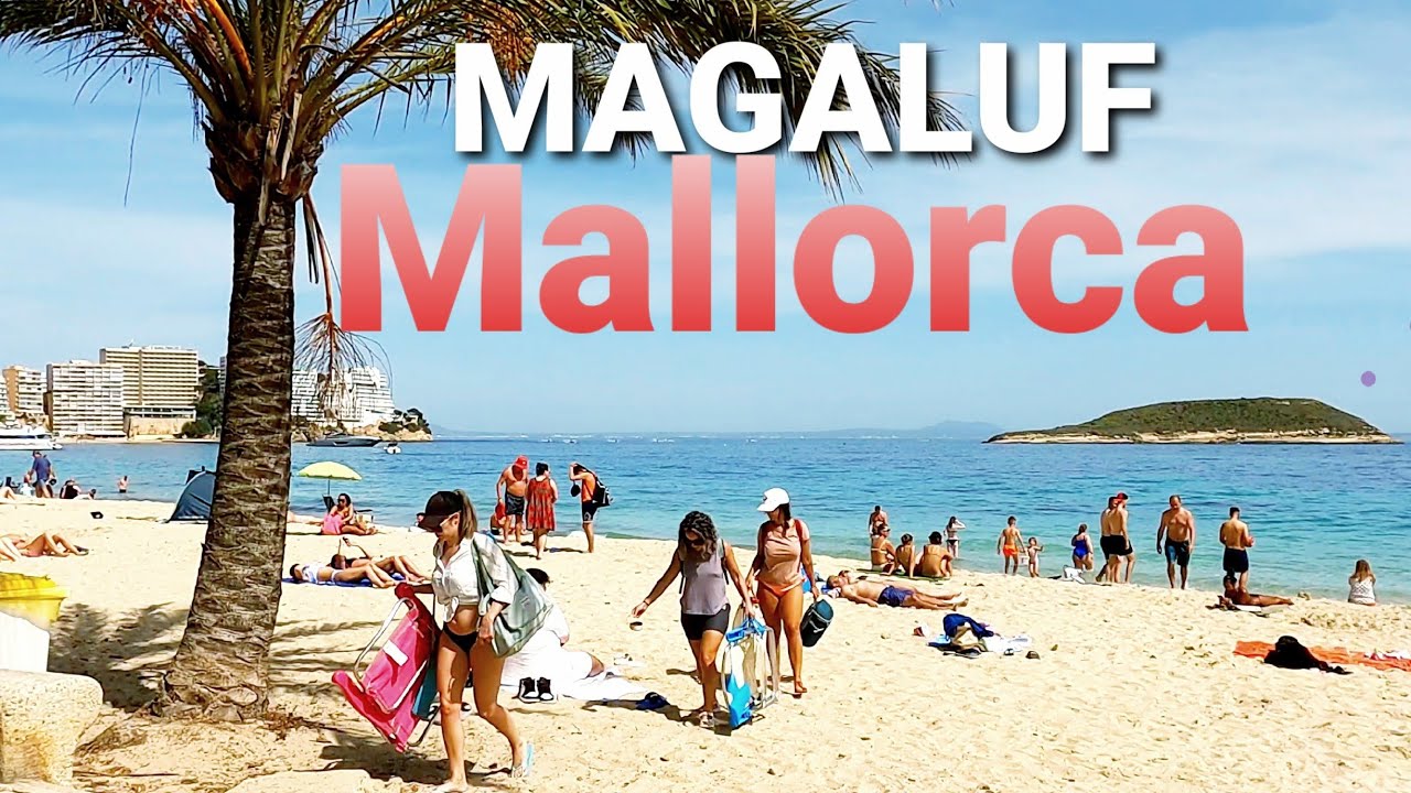 🇪🇦BEACH walk in MAGALUF 🏖 MALLORCA island 🏝 Spain | April 2024 4K