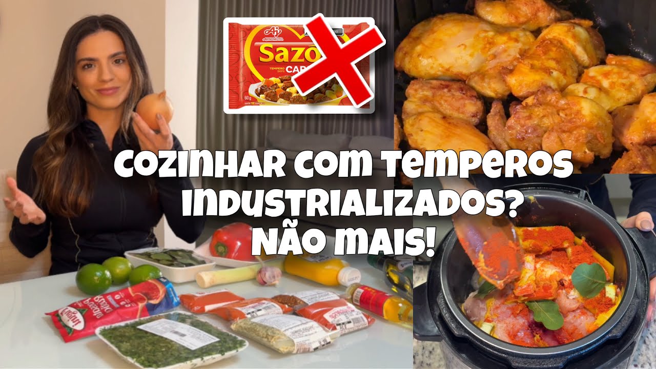 🌿 Como Temperar Comida Sem Industrializados | Temperos Naturais + Marmitas Saudáveis