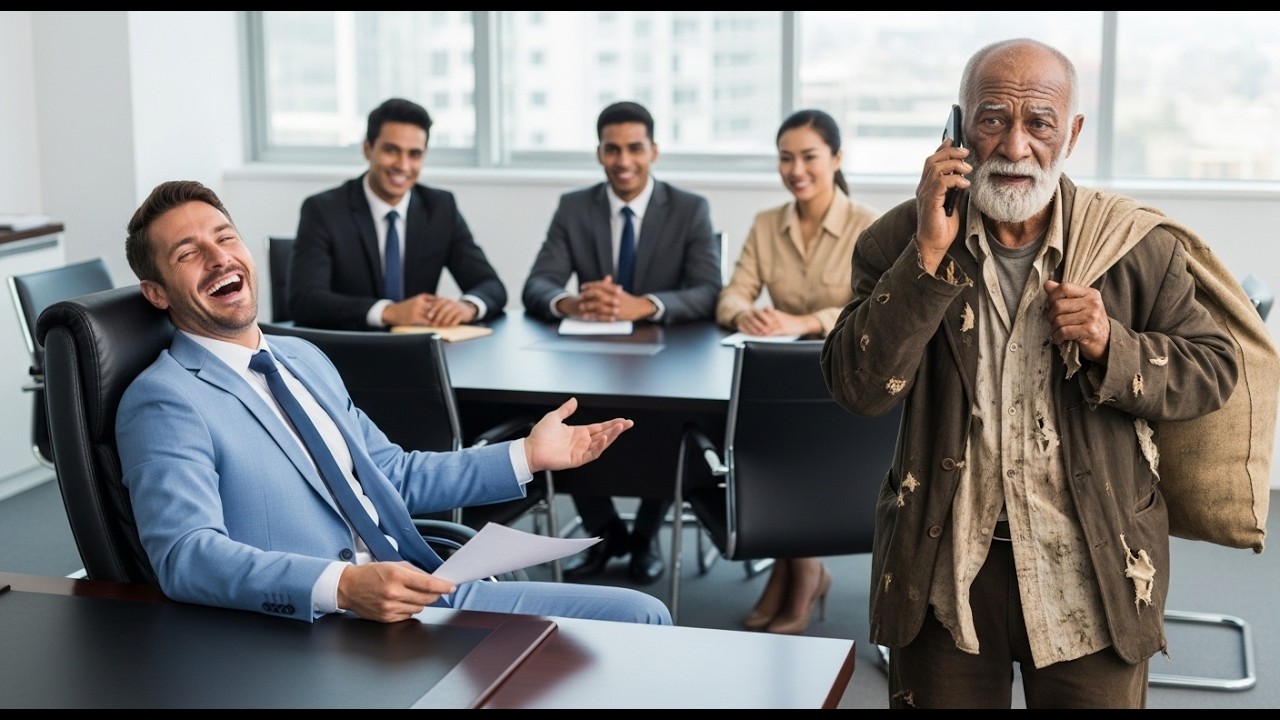 Executives Laughed at a Poor Old Man… Until One Phone Call Changed Everything