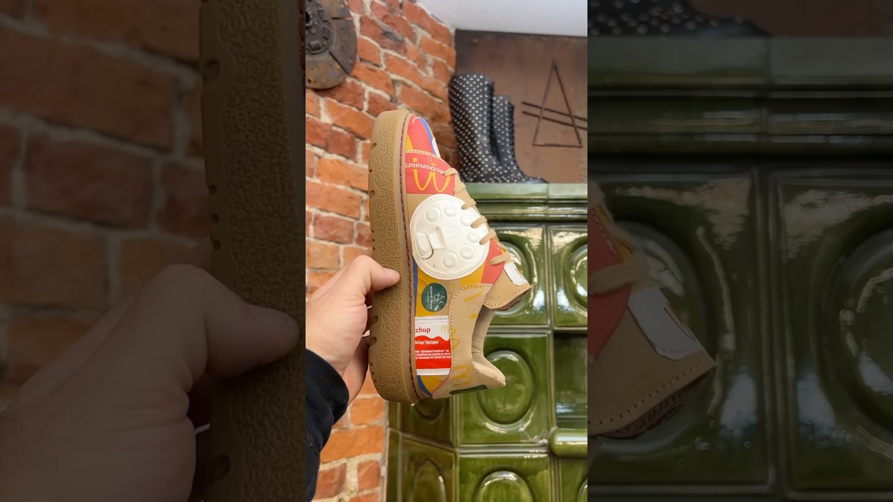 Amazing work ! Shoes made from trash ! #handmadewithlove #amazing #mcdonalds #sneakers #levelup
