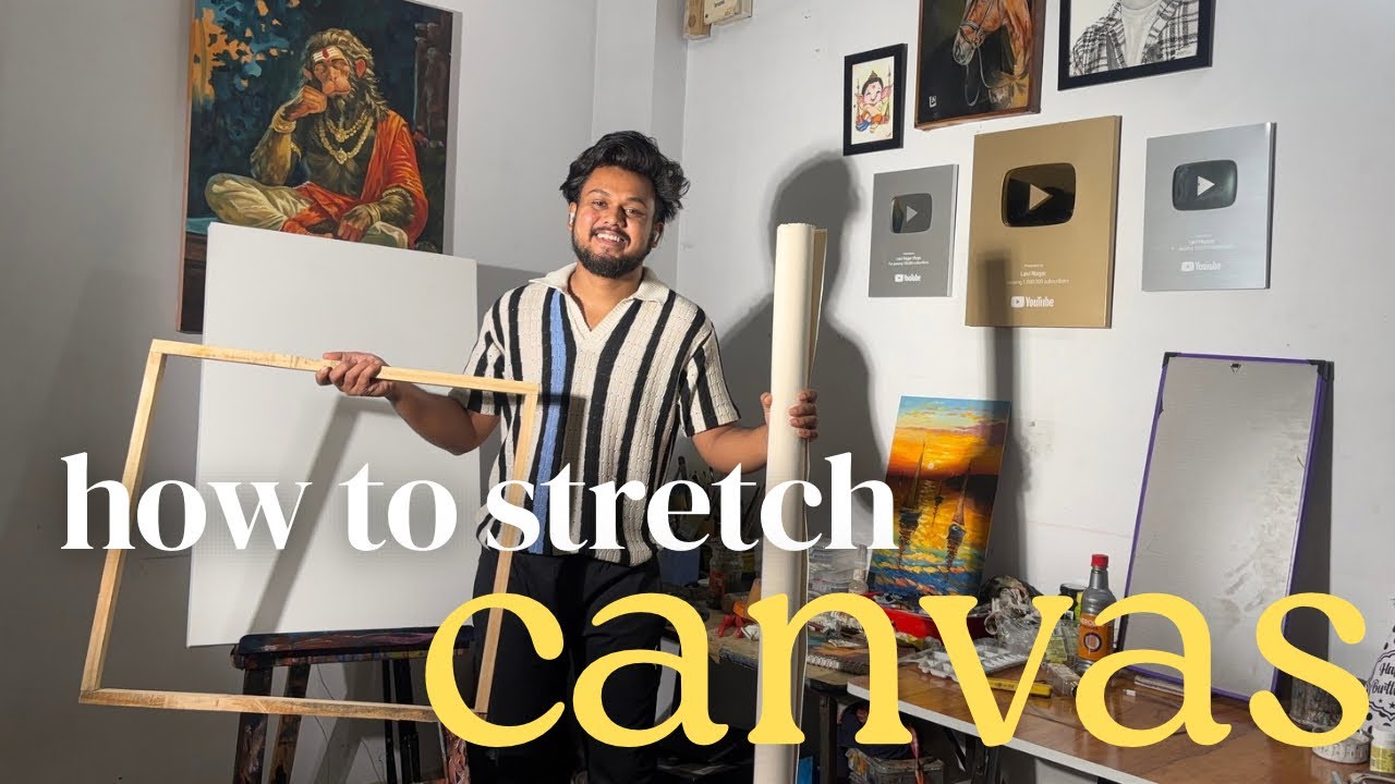 How to stretch canvas on stretcher