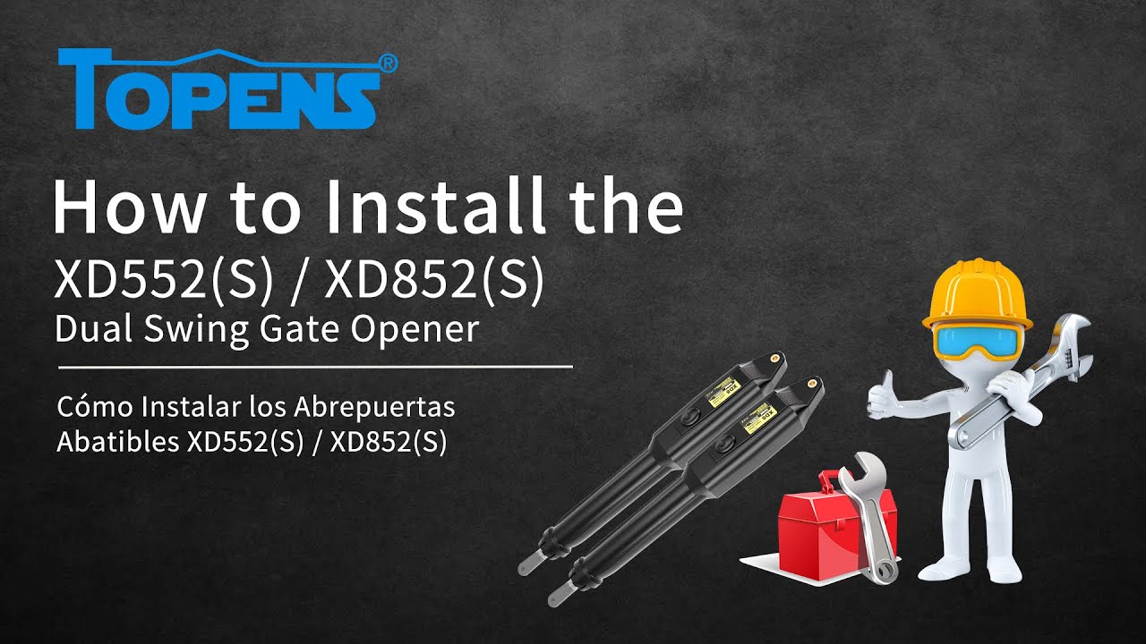 TOPENS XD552(S) / XD852(S) Smart Gate Opener Installation Video