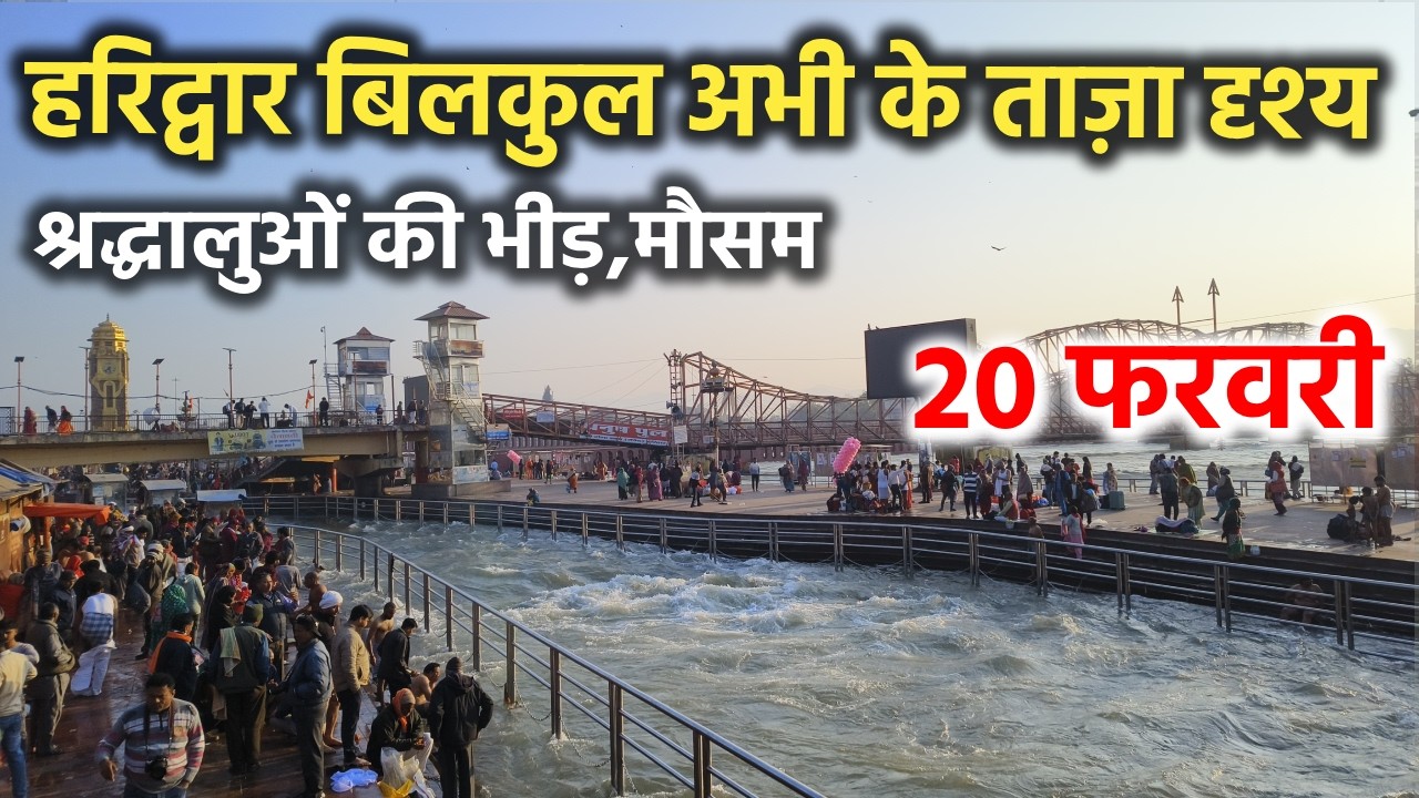 हरिद्वार अभी के ताज़ा दर्शन || श्रद्धालुओं की भीड़ || Haridwar latest video || haridwar live