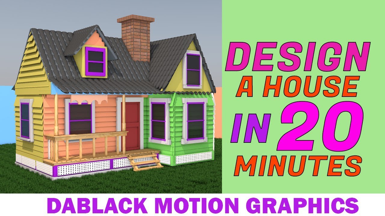 How To Design a House in 20 minutes CINEMA 4D SPEED ART