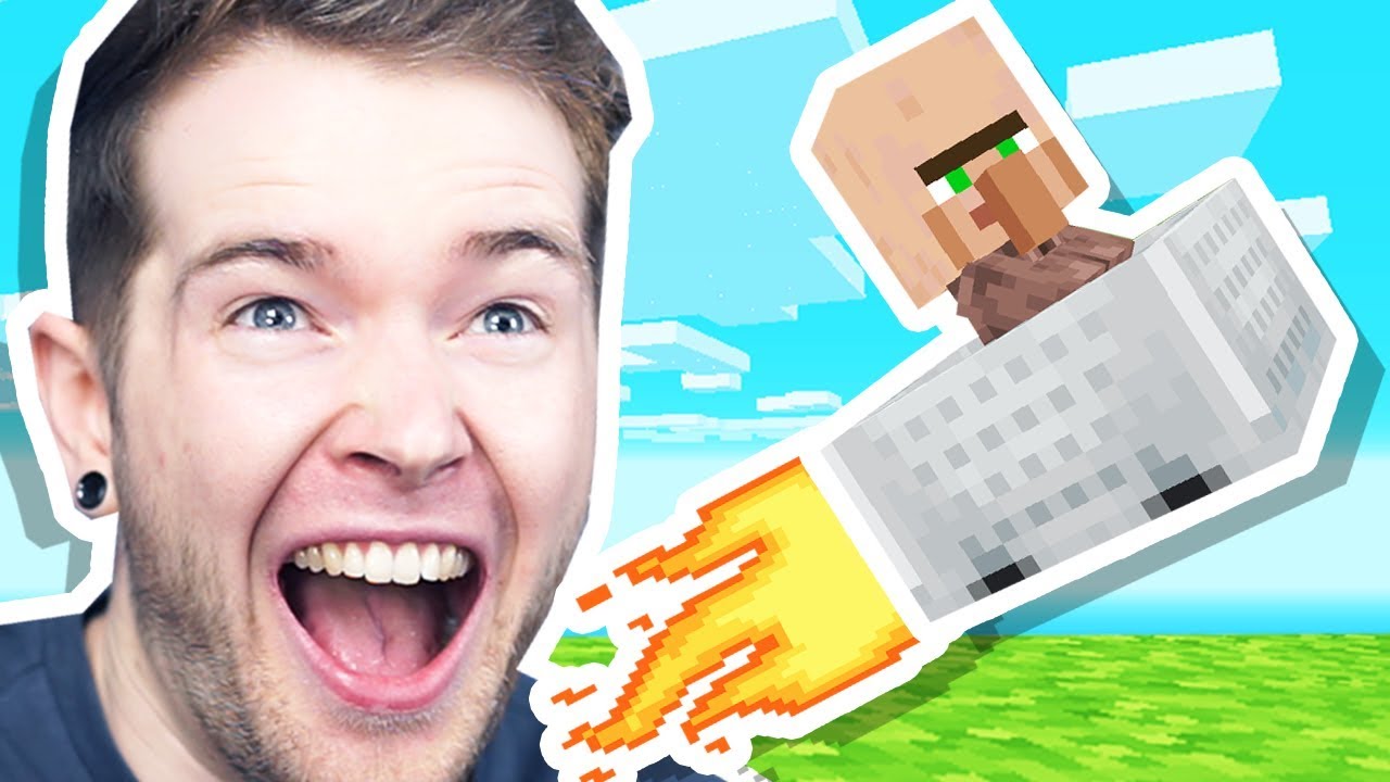 I LAUNCHED a BABY VILLAGER in Minecraft Hardcore!