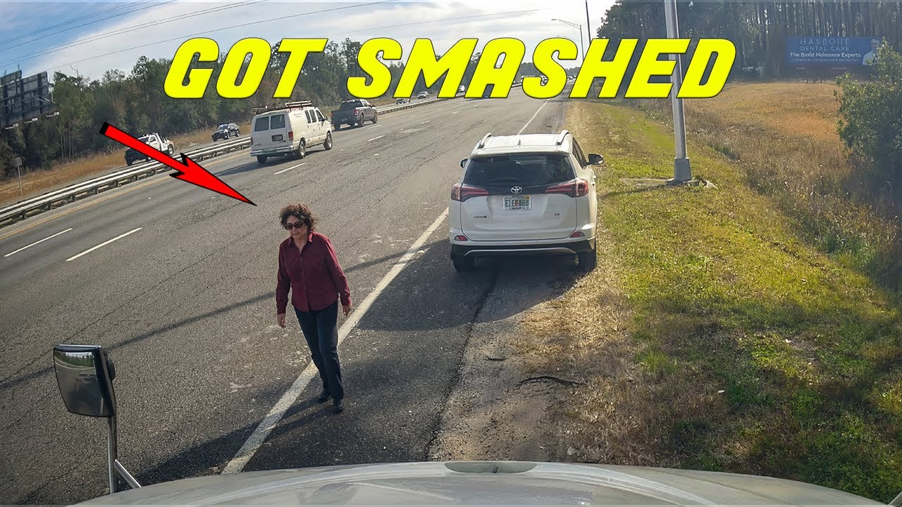 KAREN THOUGHT SHE COULD BULLY A SEMI-TRUCK