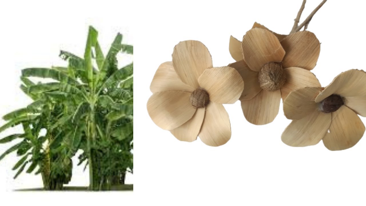 como fazer flor de fibra da bananeira