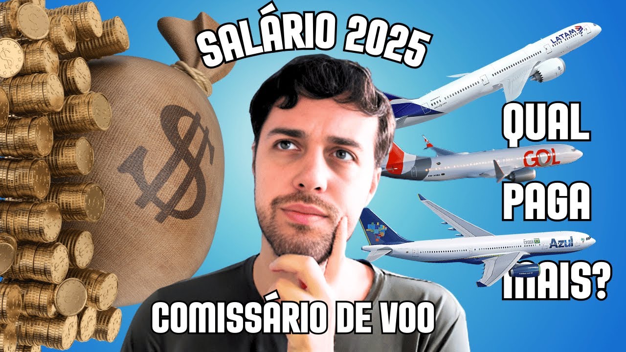 Quem tem o MELHOR salário? Salário Comissário de Voo 2025!